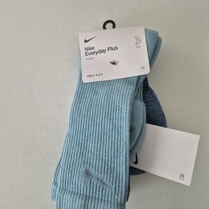 Nike Everyday Plus Socks Mens Large Crew Dri-FIT 2 Pack Athletic Performance